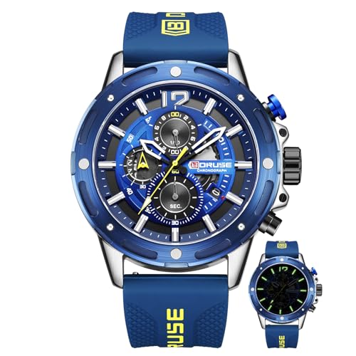 Montre à quartz analogique pour homme grand cadran au design soigné