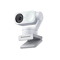 Insta360 Link 2 Bianco- PTZ 4K Webcam per PC, Mac, Sensore da 1, 2″, IA Tracking, HDR, Mic di cancellazione del rumore IA, Controllo gestuale per lo streaming, Videochiamate, Gaming.