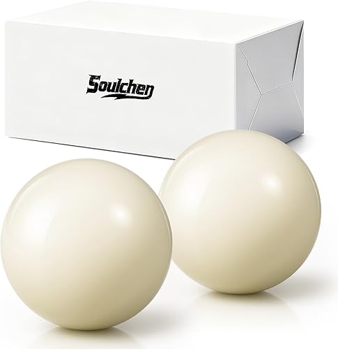 Soulchen Bola de billar de billar de 2-116 pulgadas, bola de billar de entrenamiento profesional para mesa de billar (2 unidades)