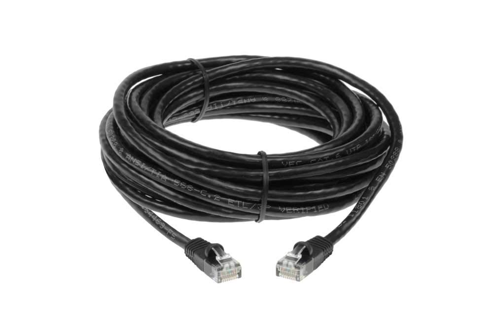 SF Cable 6ft Cat 6 Unshielded (UTP) Ethernet Network Cable, RJ45 Plugs, 24AWG 4pair Stranded Copper Wire, 550Mhz Snagless Patch Cable - Black