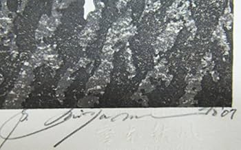 Amazon.co.jp: 宮本秋風『秋』木版画 ・風景画・【版画・絵画