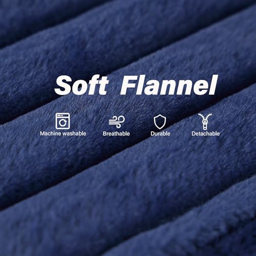 Image of Tiita Folding Sofa Bed Convertible Sleeper Chair Mattress with Pillow & Side Pocket, Thick Corduroy Floor Mattress Couch Bed, Single Size, Navy