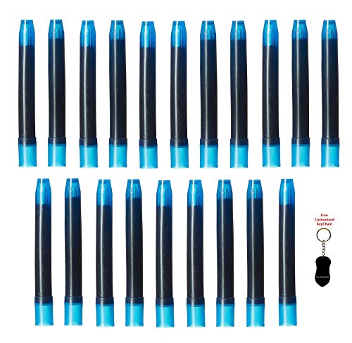 Image of Pilot Pen Cartridge for V7 Blue Ink with Key-Chain - Pack of 20 Pieces