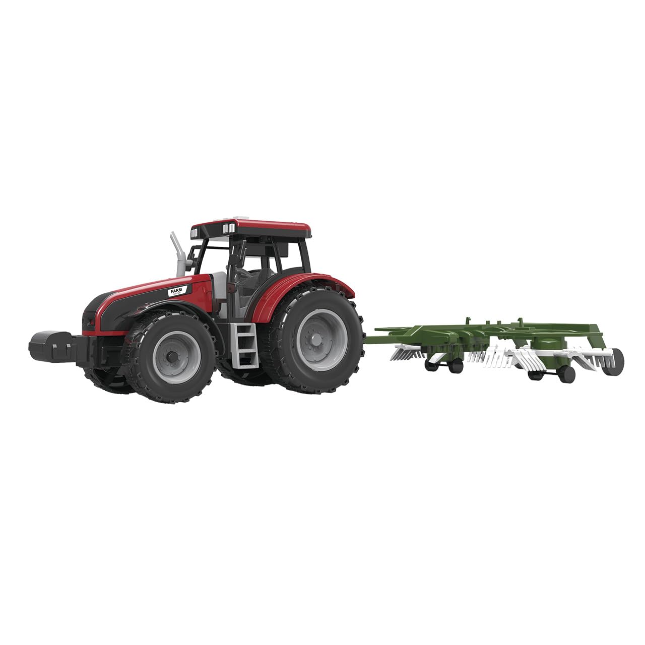 TACHAN - Red tractor with removable opening - 1:32 scale - Lights and sounds (CPA Toy Group 702T01055)
