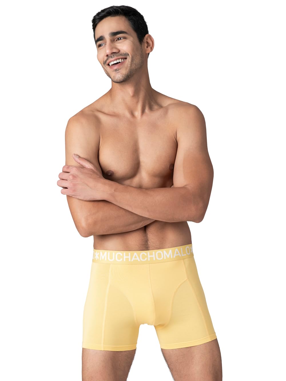 Muchachomalo Calzoncillos para Hombre, Ropa Interior Lisa de Algodón para Hombre, Pack de 7 Unidades, Bóxers Lisos de Corte Clásico con Cintura Elástica