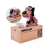 Just us Choken Bako Dog Bank Robotic Coin Munching Toy Money Box Dark Yellow