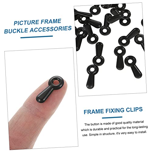 Image of DIY Picture Frame Hardware 300pcs Iron Turn Buttons Hanging Photo Frame Fixing Clips