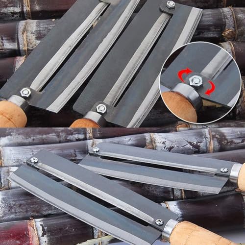 Image of Stainless Steel and Wooden Handle Sharp Paring Knife Fruit Pineapple Sugarcane Cane Peeler Knife Cutter Kitchen Tool for Home Kitchen Full Coasted Black