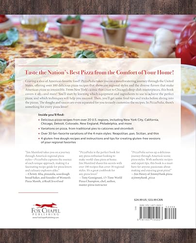 Image of PizzaPedia: Favorite Recipes from Across America (Fox Chapel Publishing) Pizza Cookbook with 100+ Recipes for Regional Pizza from Chicago, Detroit, Brooklyn, and More