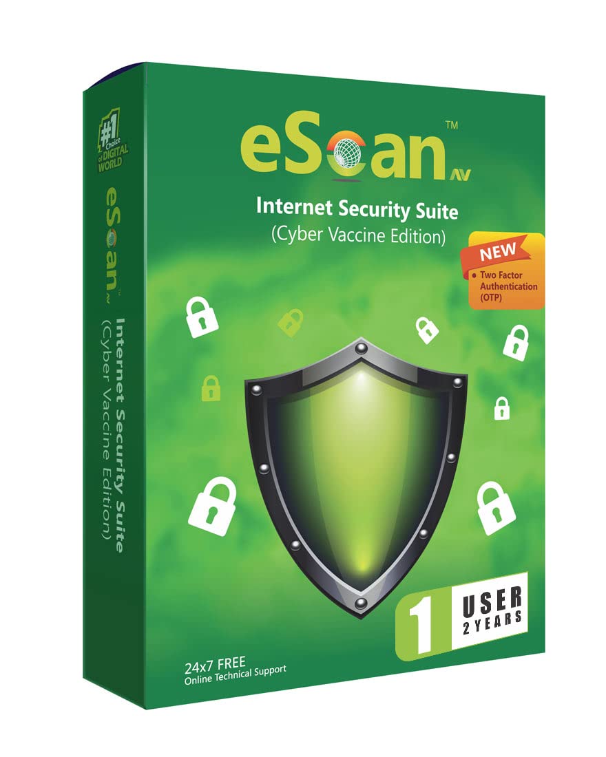 eScan AV Internet Security Suite (Cyber Vaccine Edition) 1 User | 2 Year - Secure Web Browsing: Enjoy safe and secure browsing with our advanced web protection feature (Via Email Delivery Only - in 2 hours, No- CD) (B0BG81K88W) Amazon Price History, Amazon Price Tracker