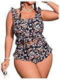 SweatyRocks Women's Plus Size High Waisted Ruffle...