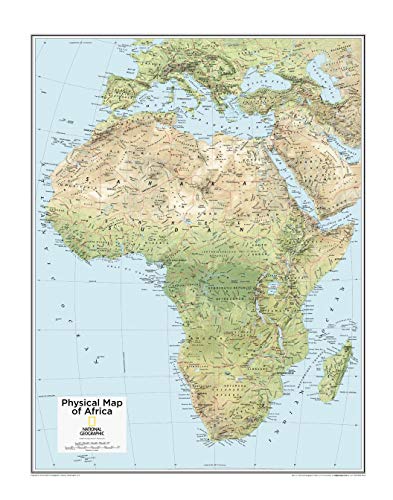 National Geographic: Africa Physical Wall Map - 22 X 28 Inches - Laminated #TOP11