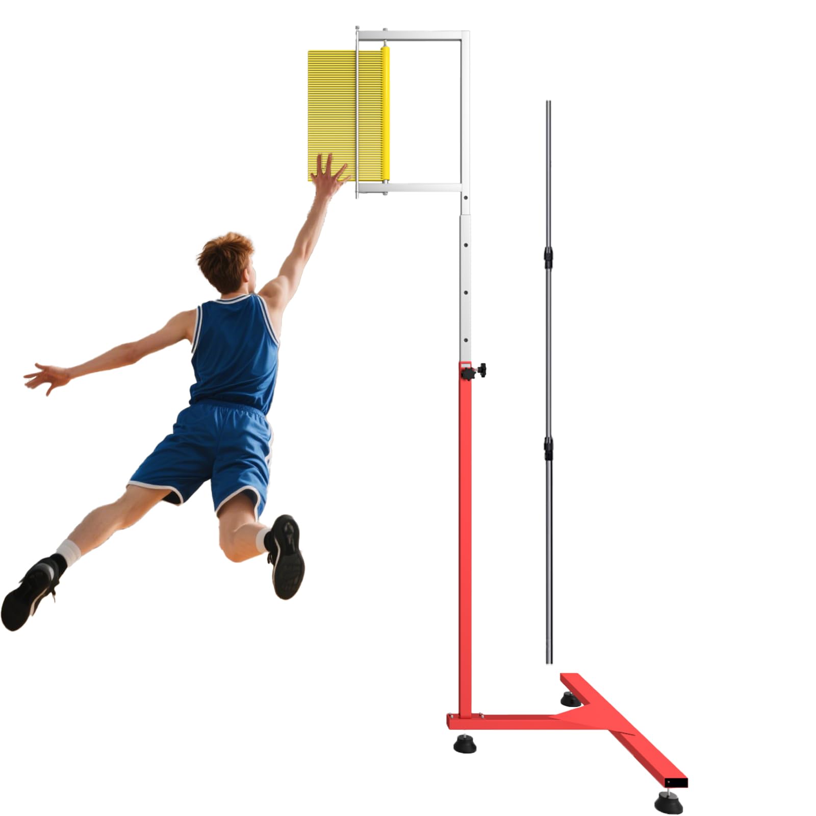 Vertical Tester for Jumping Training, 5.6ft-11.8ft Adjustable Vertical Jump Measurement Tool, Floor-Standing Jumping Height Trainer Stick Pole Tool