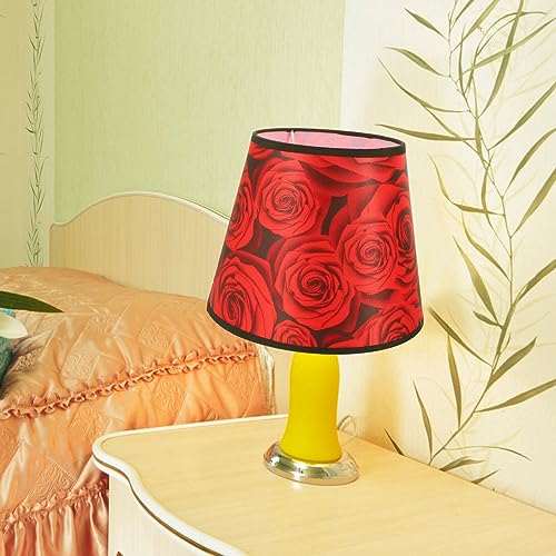 Drum Lamp Shade Red Rose Lamp E27 Chandelier Shade Fabric Light Covers Decorative Lampshades For Table Lamp Floor Lamps #TOP6