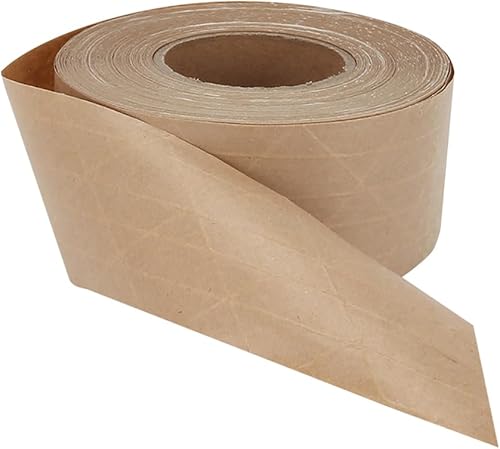 Cinta de embalaje de papel kraft de 2 pulgadas x 50 yardas, cinta de embalaje marrón resistente, recambios de cinta de sellado de caja de escritura