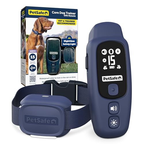 PetSafe Core Dog Trainer with Remote - Effective Dog Training - 15 Levels of Static Correction - Waterproof Collar - Rechargeable Training Collar - Compact Remote Transmitter