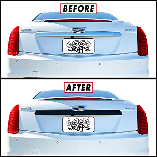SlickMod Chrome Delete Blackout Vinyl Overlay for 2015-2019 Cadillac CTS Sedan Rear Trunk Trim (Gloss Black)