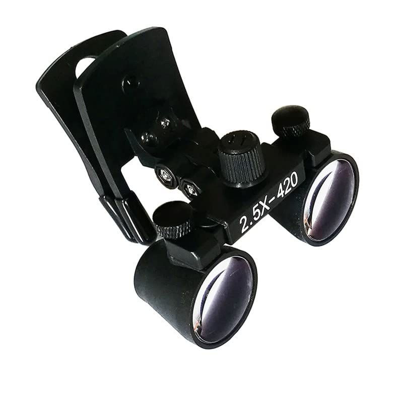 Clip dentale Lente d'ingrandimento Clip Lente d'ingrandimento 2.5X Lente d'ingrandimento portatile in vetro ottico per chirurgia orale