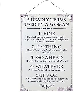 Something Different Wholesale Deadly Terms Sign (12/24), Metal, Multicolour, 30x20x0.2 cm