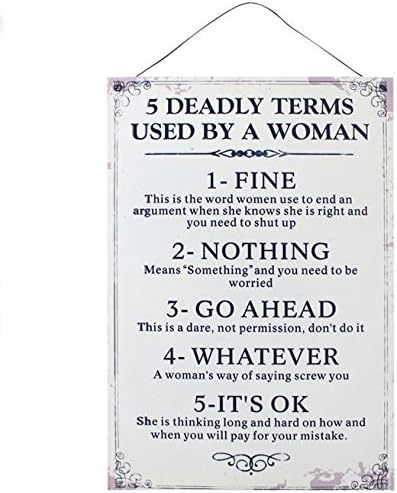 Something Different Wholesale Deadly Terms Sign (12/24), Metal, Multicolour, 30x20x0.2 cm