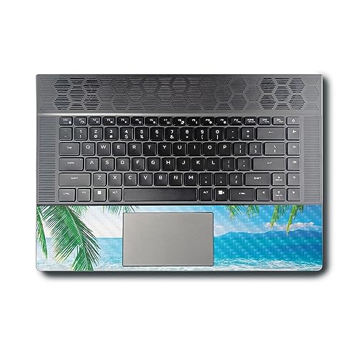 Image of MightySkins Carbon Fiber Skin Compatible With Alienware X16 R1 (2023) Full Wrap Kit - Pristine Beach | Protective Durable Textured Carbon Fiber Finish | Easy To Apply & Change Styles | Made in the USA