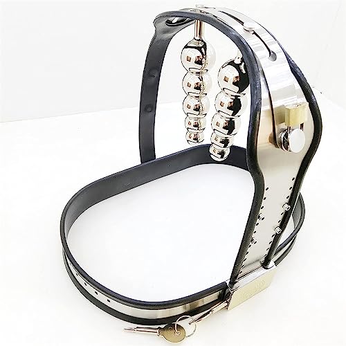 Ceinture de chasteté pour femme avec plug vaginal et anal sex toy bondage noir 80cm