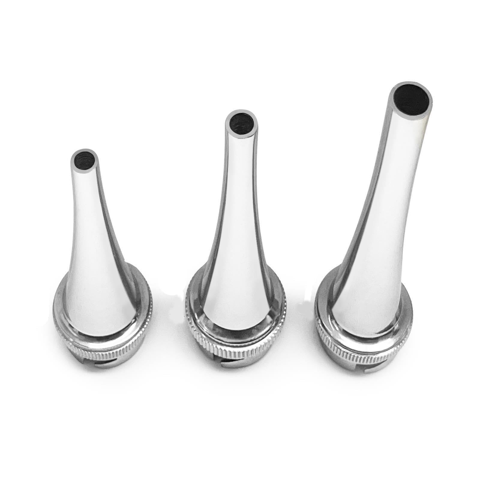 YNR Magniscope Ohr-Metall-Spekula, HNO-Diagnostik, Medizinische Ausrüstung, Chirurgischer Edelstahl, Ohr-Spekula-Set, 3 Stück, 4 mm, 5 mm, 7 mm