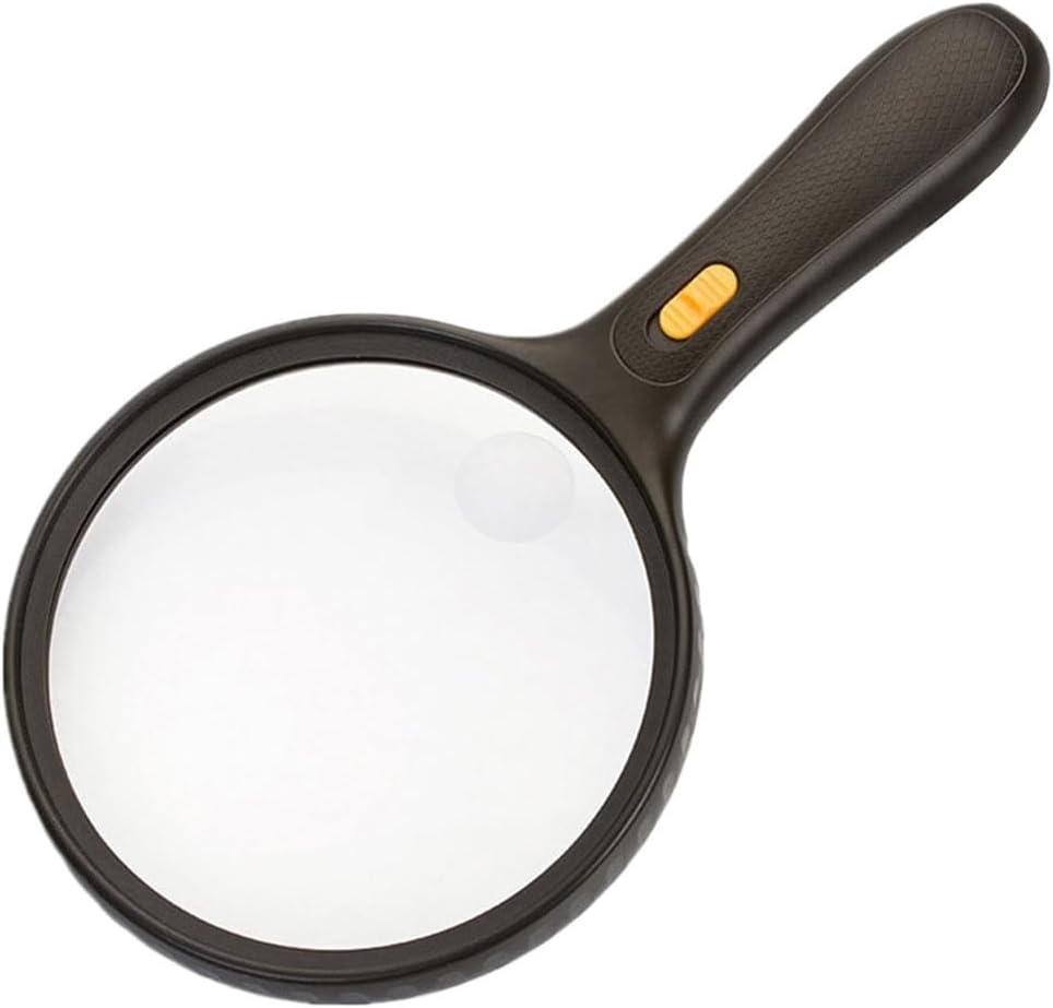 Elderly Reading with Magnifying Glass and Lens Handheld 3LED Light