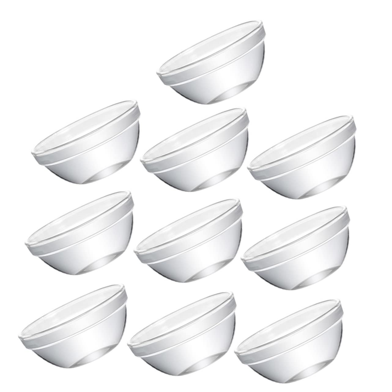BESTonZON 10pcs Bozai Cake Mold small bowls for dessert pinch bowls small prep bowls small bowls for jelly small clear bowls small bowls for pudding small dessert mixing bowl Glass salad