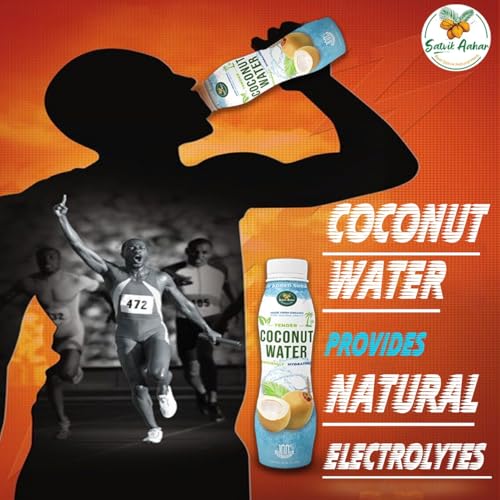 Image of SATVIK AAHAR Yellow Tender Coconut Water From Pollachi | With Vital Minerals, No Artificial Colours, Flavours or Preservatives- 200ml (Pack of 6)