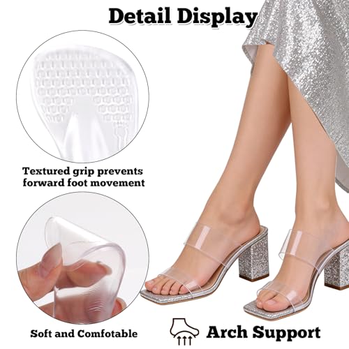 2 pares de plantillas de gel para tacón alto con soporte de arco miniatura 4