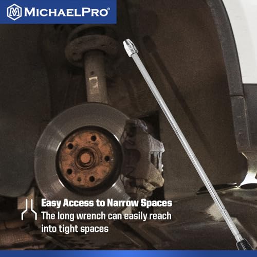 Image of MichaelPro 3-Piece 3 /8 inch Drive 2 Way Speed Adjustable T Handle Wrench Set in 12-inch, 18-inch and 24-inch, Patented Design with Spinner Handle, 3 Level Grip Positions, T Bar Socket Wrench Set, MP009101
