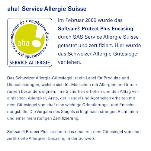 Softsan Kissen Encasing aus Bio Baumwolle | Anti Milben Schutzbezug | Weltneuheit | Viele Größen (40 x 80 cm)
