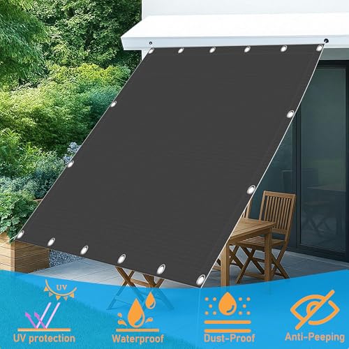 Voile d'ombrage pour piscine et pelouse : fraîcheur en gris foncé - 3
