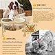 SPUNKYJUNKY Futterstation Hund Erhöht Hundenapf Keramik Erhöhter Futternapf für Hunde und Katzen (1600ml, Beige)