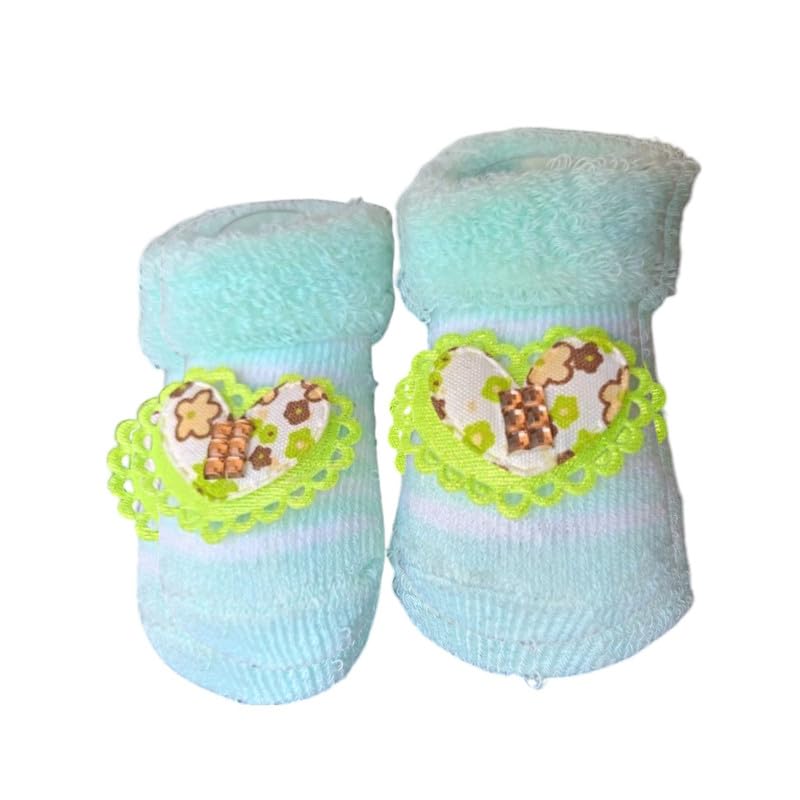 RiddhiInfotech Baby Socks for Boy's & Girl's Made By Wool Fabric Extra Soft & Confortable Color (Blue) Size For (6 To 12 Month Baby's) (Pack Of 3) 1