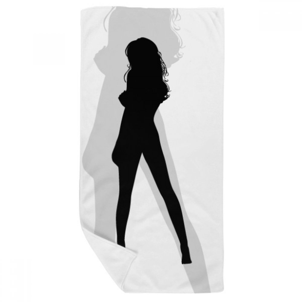 Serviette de bain pour peaux sensibles motif silhouette femme multicolor 35x70