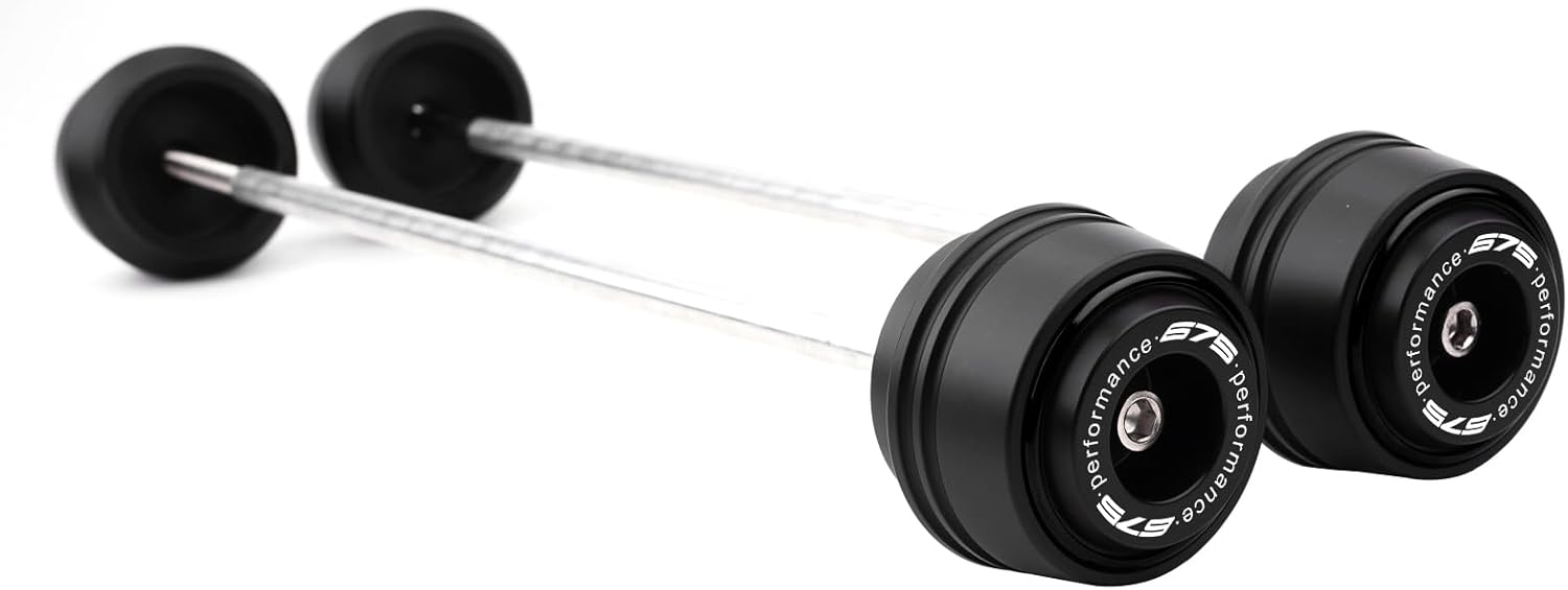 Compatible with 675SS 675SR 675SR-R NK675 675 SR/NK/SS/SR-R 2024 2025 2026 Motorcycle Front & Rear Wheel Fork Axle Sliders Crash Protectors Accessories (Black)