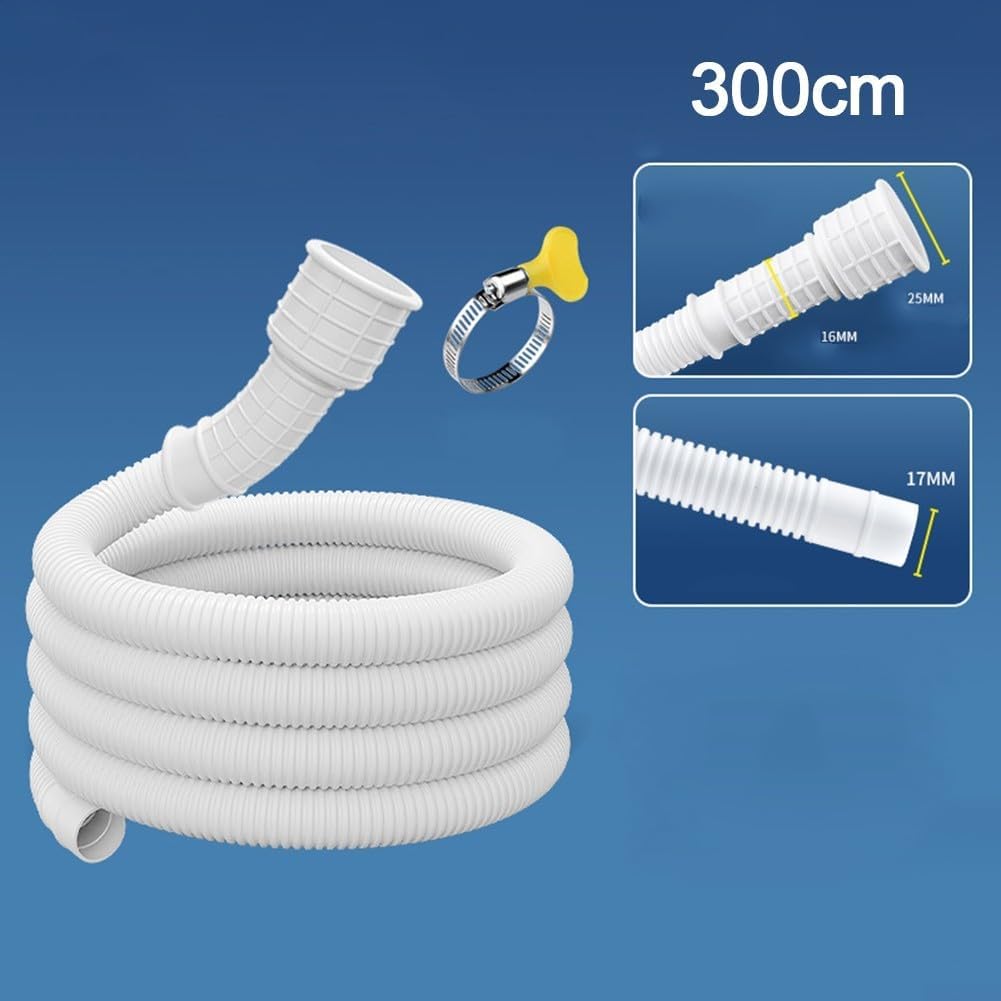 Manguera de desagüe, Manguera flexible for agua diseñada for lavadoras y aires acondicionados(3meter)