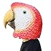 PartyHop - Red Parrot Mask - Latex Animal Bird Head Mask Halloween Party Costume for Adults and Kids