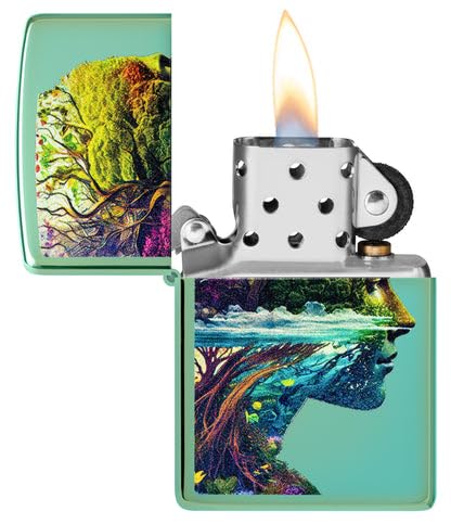 Encendedor Zippo Grabado Personalizado High Polish Verde miniatura 6