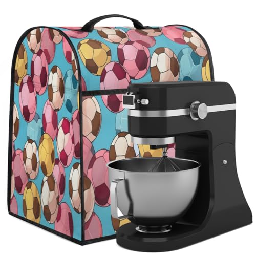 Coffee Maker Cover Colorful Soccer Kitchen Appliance Covers Small Appliance Covers Blender Cover Juicer Cover Dust Covers for Kitchen Appliances with Top Handle and Pockets,Washable,B625