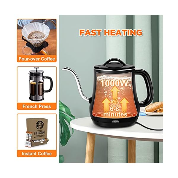 Gooseneck Electric Kettle Double Wall 