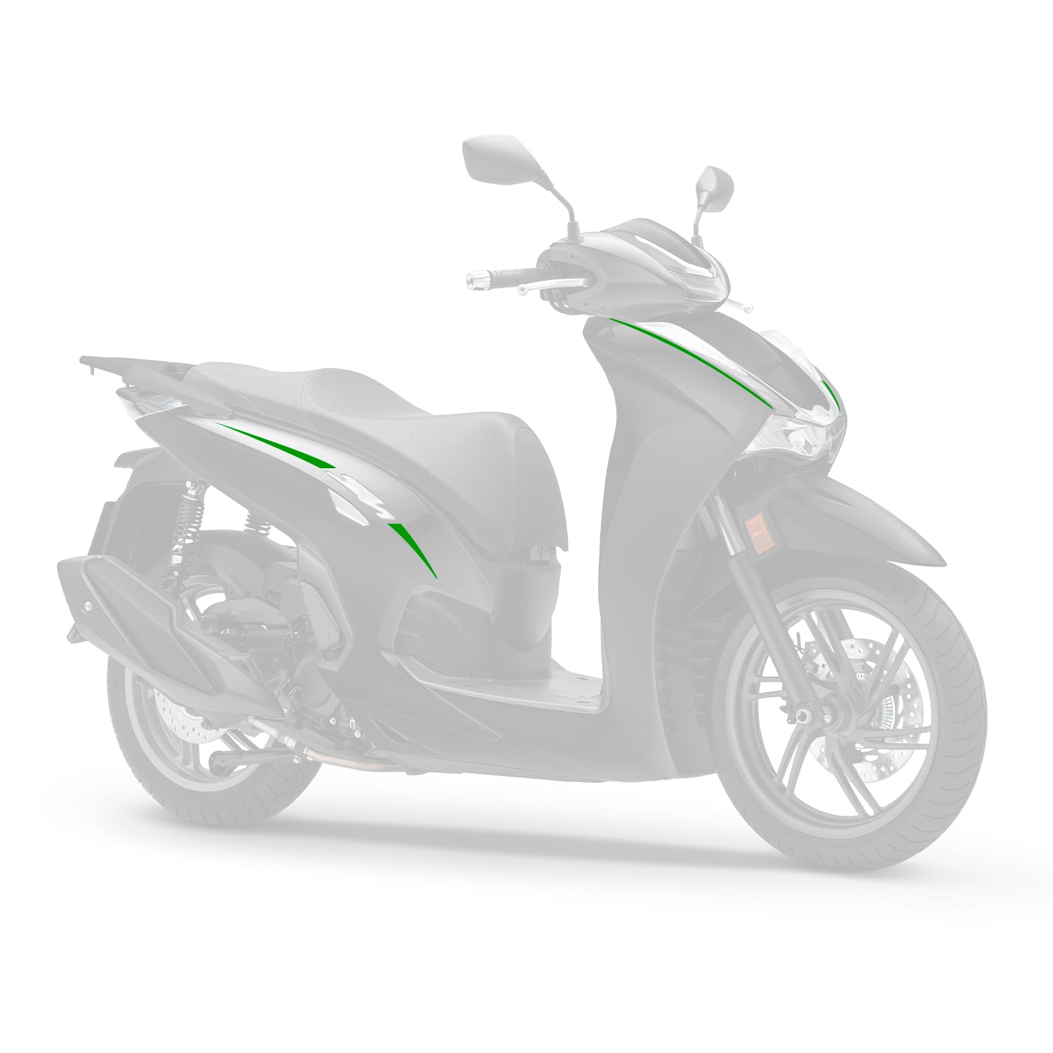 ADESIVI CARENA COMPATIBILE CON HONDA SH350i 2023-2024 FM-SH-001 (Rosso)