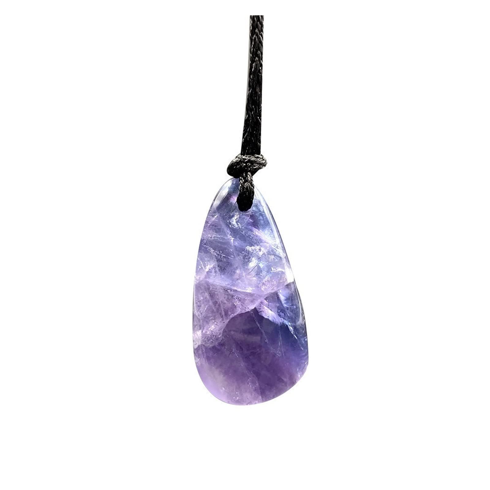 Colgante de Cristal de Cuarzo de fluorita púrpura Natural, Collar de Piedras Preciosas de Grava áspera de púrpura, decoración Inicio Colecciones