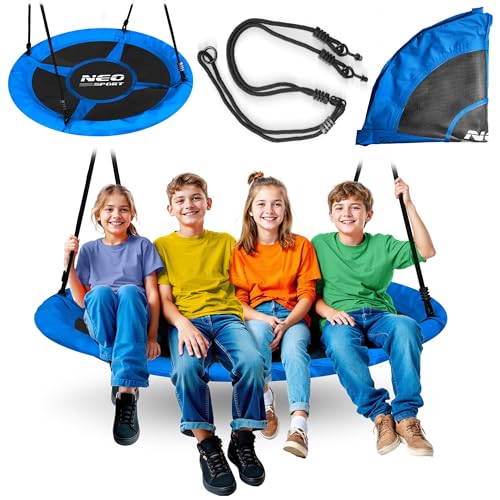 Neo-Sport Schaukel Nestschaukel Outdoor Kinderschaukel 125 cm Tragkraft bis 150 kg Swingo Blau