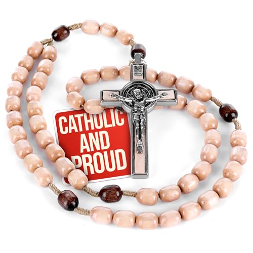 Italian Rosary Blessed by Pope Francis with Saint Benedict Medal Addiction, Veterans, Students