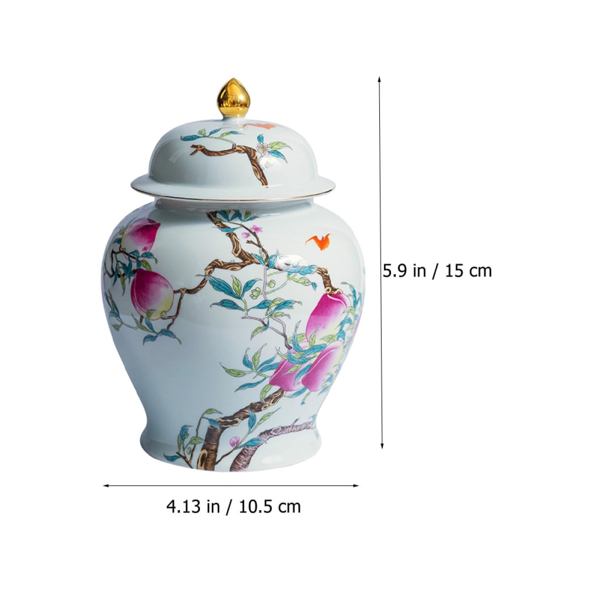 Housoutil Tarro de Cerámica para Té y Arroz Tapa Hermética, Almacenamiento Multifunción de 500 Ml para Decoración de Mesa y Uso en Cocina