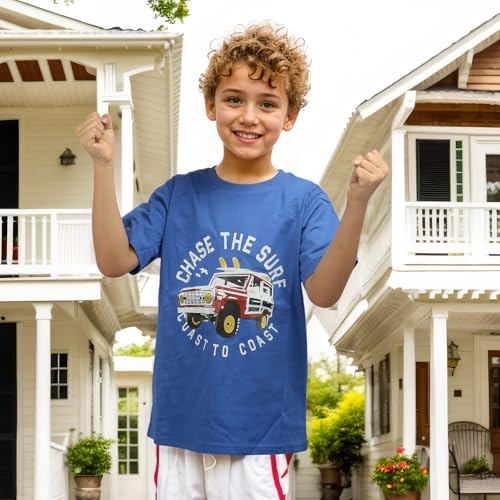 Image of DEEKEY Toddler Boys Shirts Short-Sleeve Little Kids t Shirts Boys' Tops, Tees & Shirts Graphic TEE Age for 2-7 Years 4-Pack