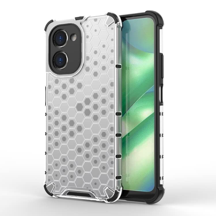 Image of Lustree TPU Honey Comb Armor Shock Proof Back Cover for for Realme 10 pro (Transparent)